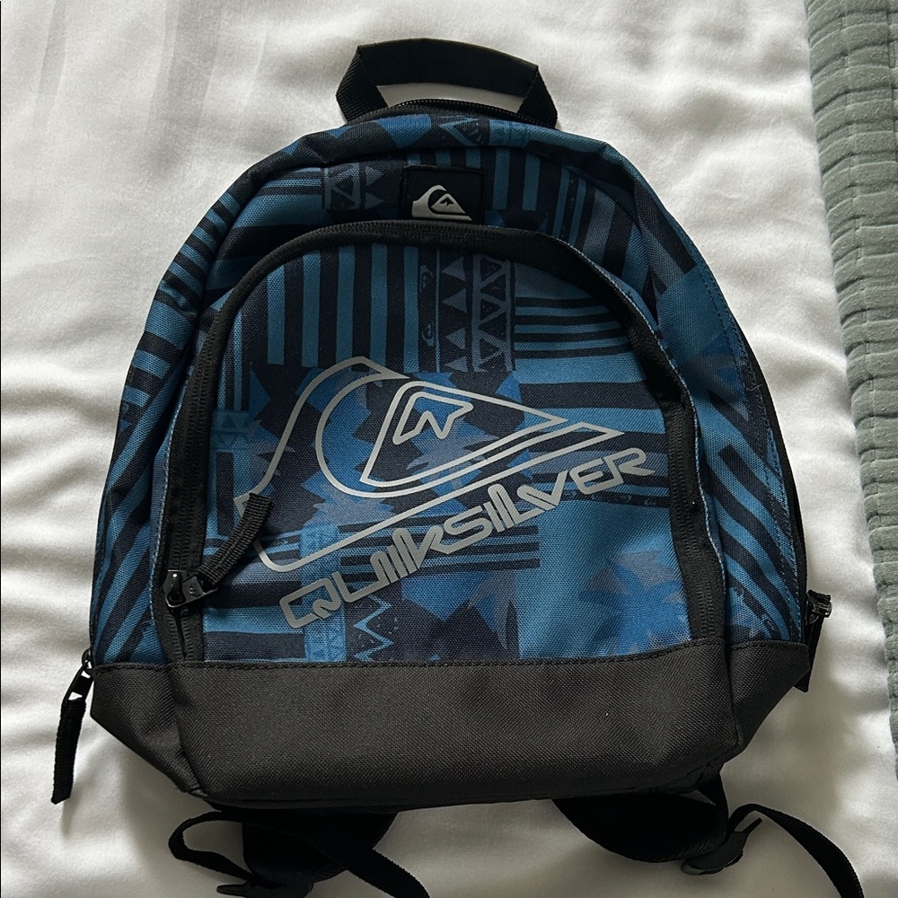 Quiksilver Blue and Black Geometric Kid’s Backpack